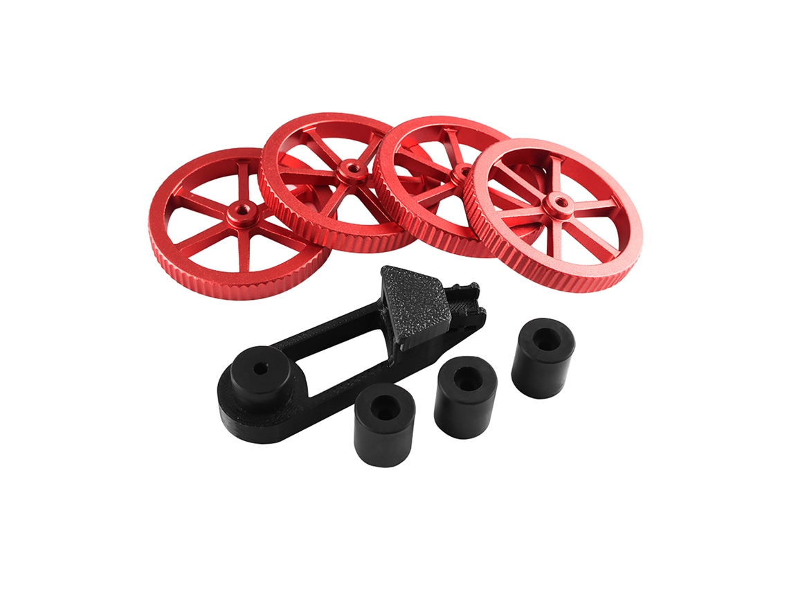 Piezas Para Impresora 3d: 4 Roscas De Nivelación De Aluminio Rojo Con Columnas De Silicona Para Ender 3/5 Cr-10 Cr 20
