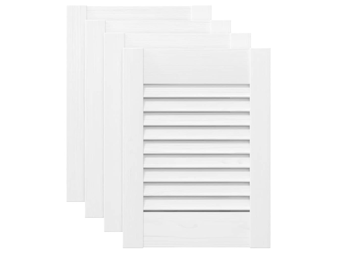 Maison Exclusive - Portas De Armário 4 Pcs Design De Persiana 39,5x29,5 Cm Branco