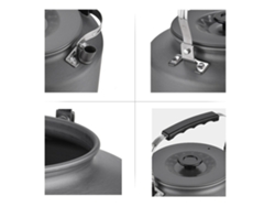 Hervidor Portátil De Agua De Aleación De Aluminio De 2 Litros Para Camping, Senderismo Y Uso En Interiores, Resistente Al Calor.