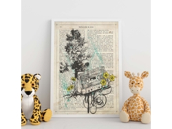 Poster De Cinta De Casete Con Flores. Láminas Musicales Con Definiciones Para