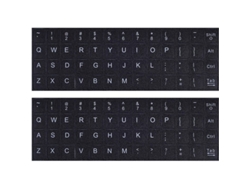 2 Paquetes De Pegatinas Universales Para Teclado En Inglés, Pegatinas Para Teclado De Portátil Con Fondo Negro Y Letras Blancas.