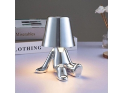 2026-9246-lámpara De Mesa Portátil Recargable Con Sensor Táctil 3 Niveles De Brillo Usb Decorativa Moderna Oro D Plata