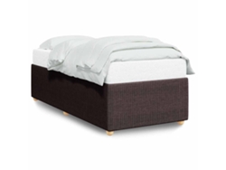 Estructura De Cama VIDAXL Marrón Tela (100x200 cm)