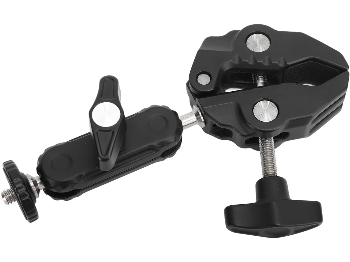 Adaptador De Rótula Doble De 360 Grados Para Soporte De Abrazadera De Cámara Super Camera Clamp Mount
