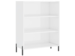 Mueble con estantes MAISON EXCLUSIVE Derivados de madera Blanco brillante (69,5x32,5x90 cm)