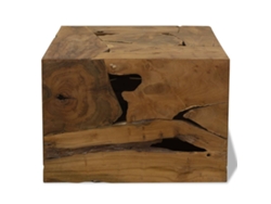 Maison Exclusive - Mesa De Centro De Teca Genuina Marrón 50x50x35 Cm