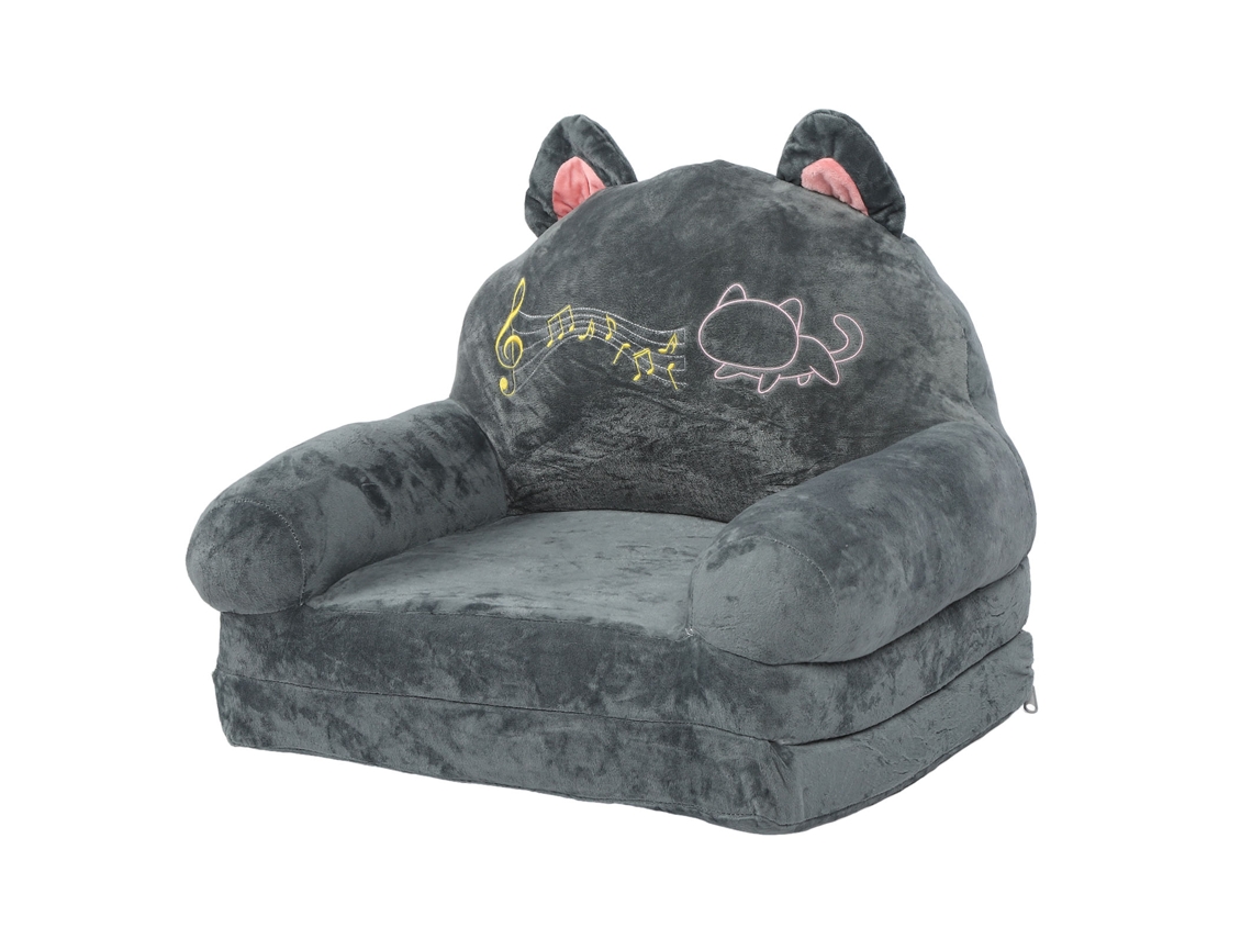 Sofá Infantil Convertible En Sillón Y Cama Reclinable Plegable Con Brazos Articulados.