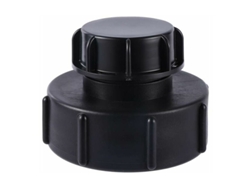 Adaptador IBC S100x8 a S60x6, rosca gruesa reductora con tapa para grifo de barril IBC, adaptador de manguera para válvula de barril de agua de lluvia