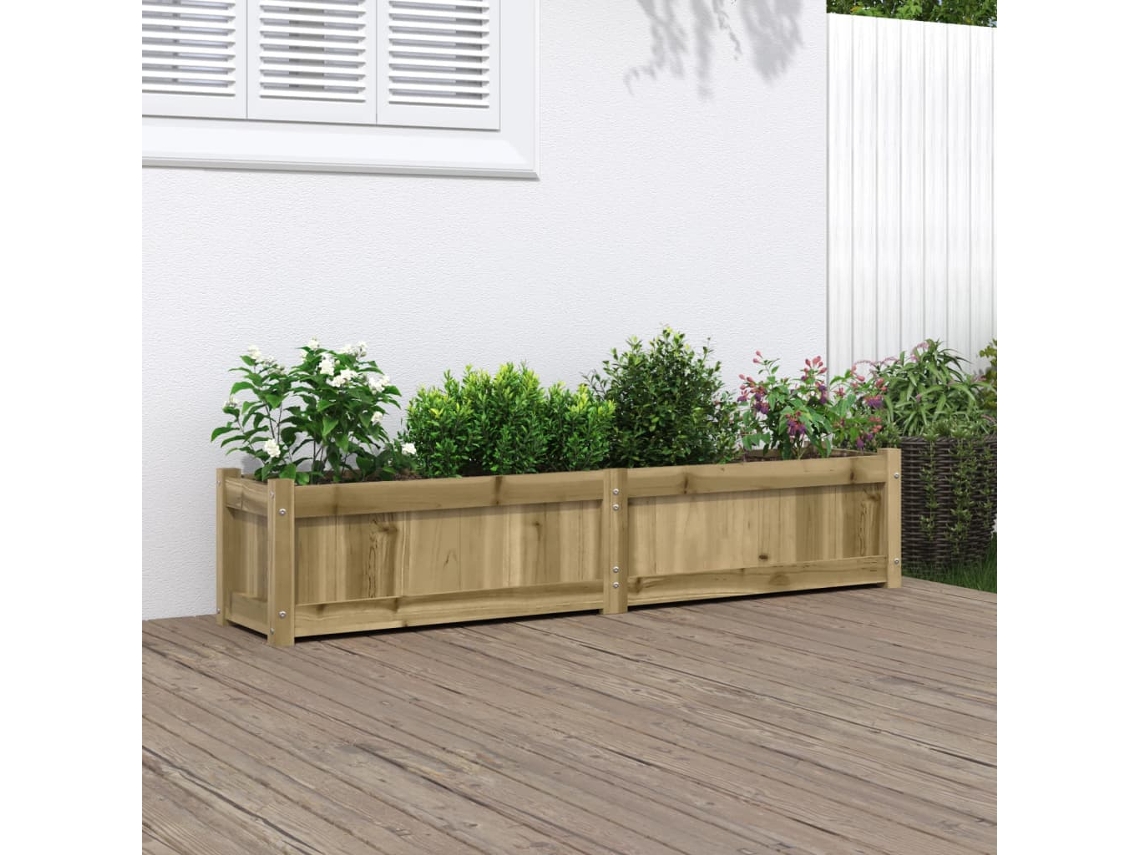 Maceta - Maceta de jardín 150x31x31cm Madera de pino impregnada HARLANV1
