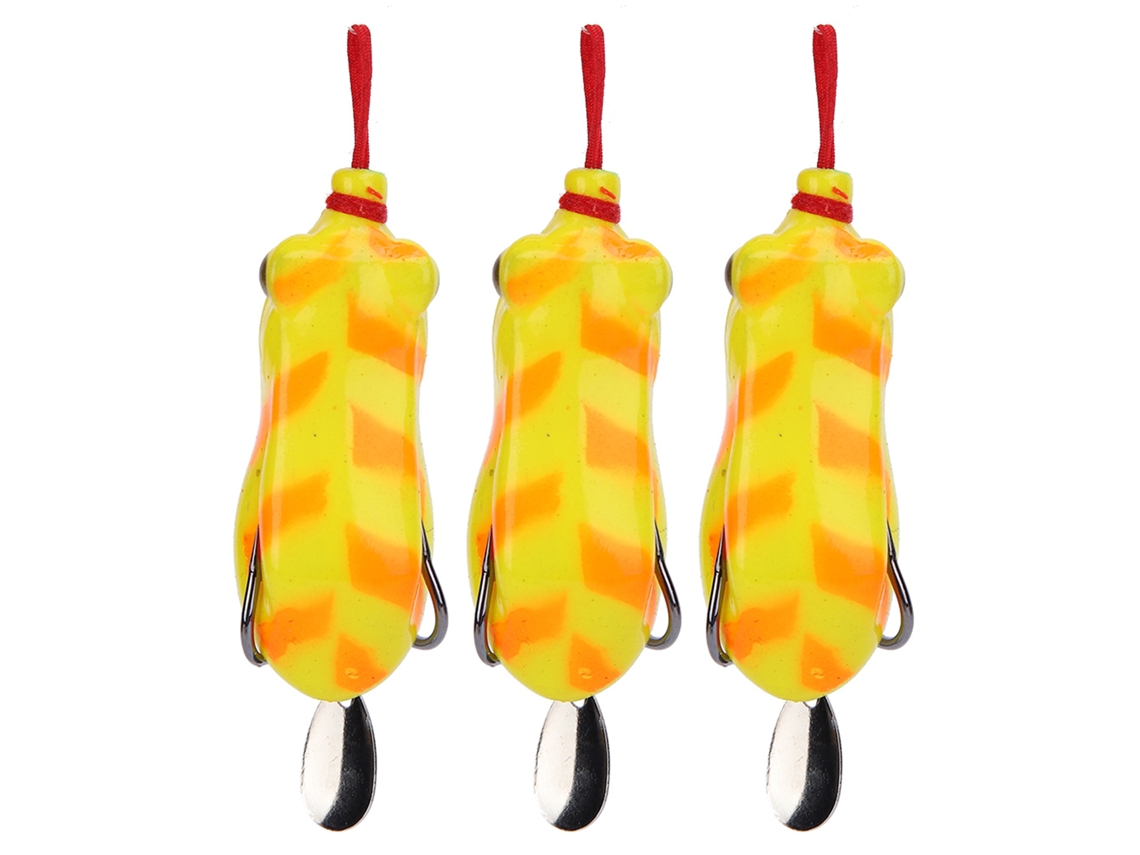 2026rebe-3 Piezas Cebo Artificial De Pesca Suave Con Lentejuelas Lure Bait Accesorio De Pesca 5.5cm5
