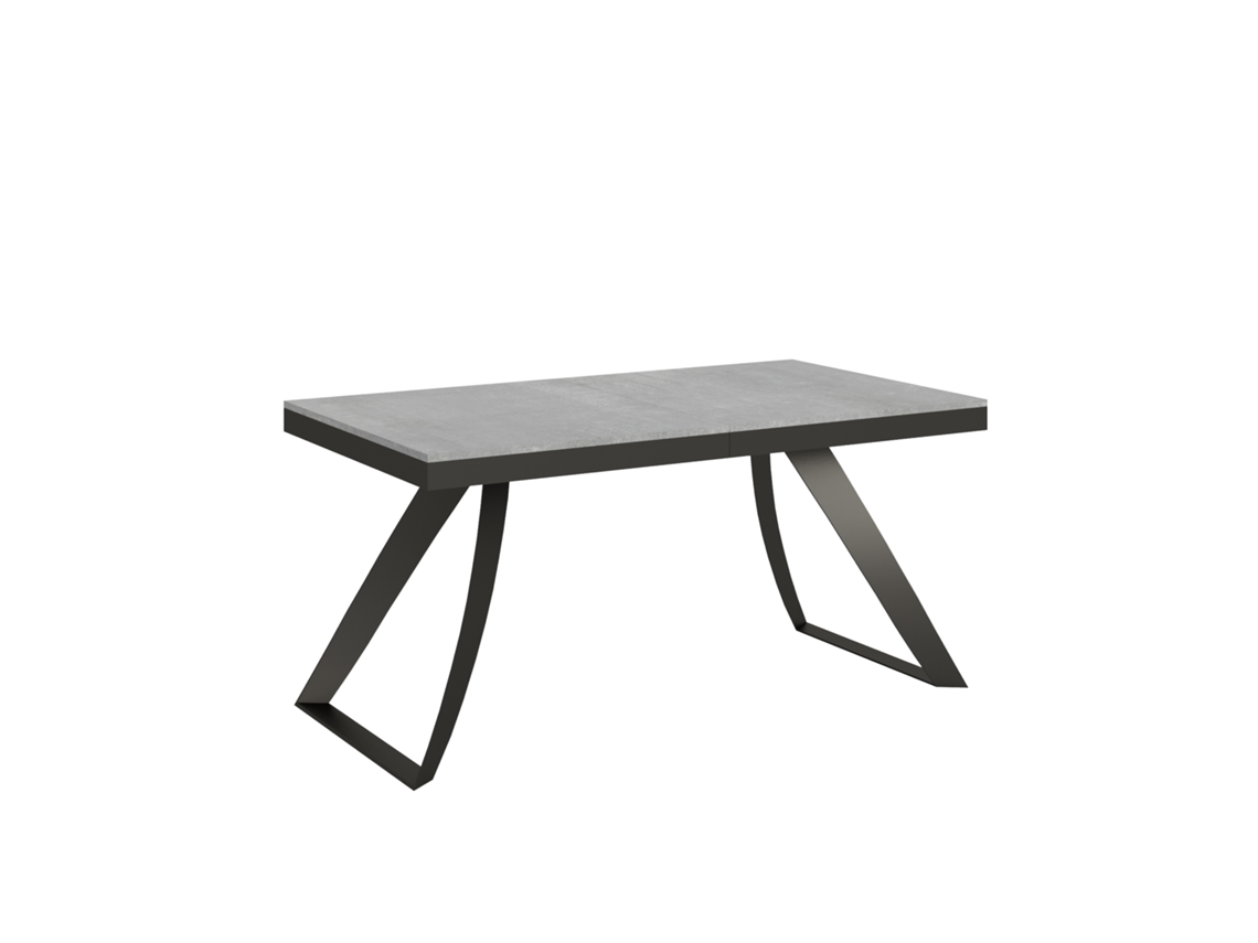 Mesa de Comedor ITAMOBY Proxy Evolution (90x160/264 - Paneles de Melamina - Cemento)