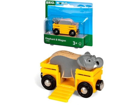 Jogo de Mesa BRIO Elephant Transport Wagon (2 Anos)