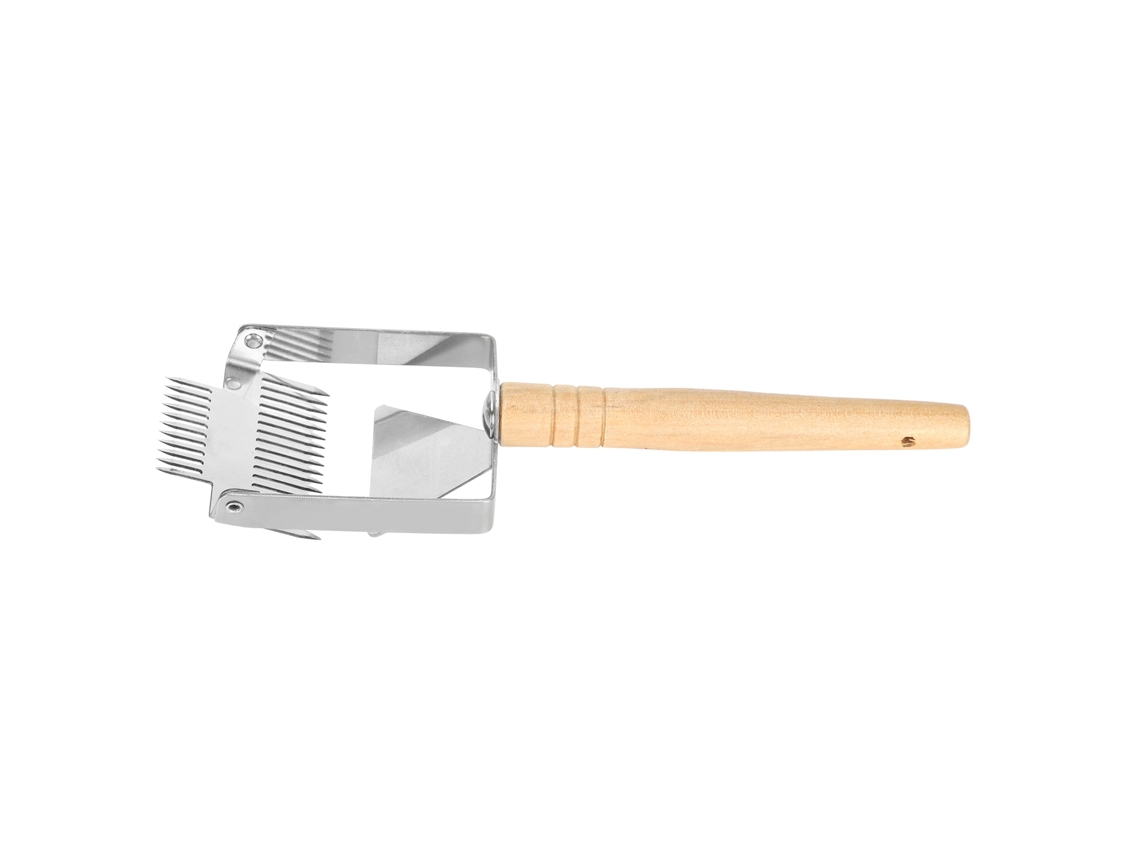 Raspador De Miel De Doble Extremo, Herramienta De Apicultura, Acero Inoxidable, Mango De Madera.