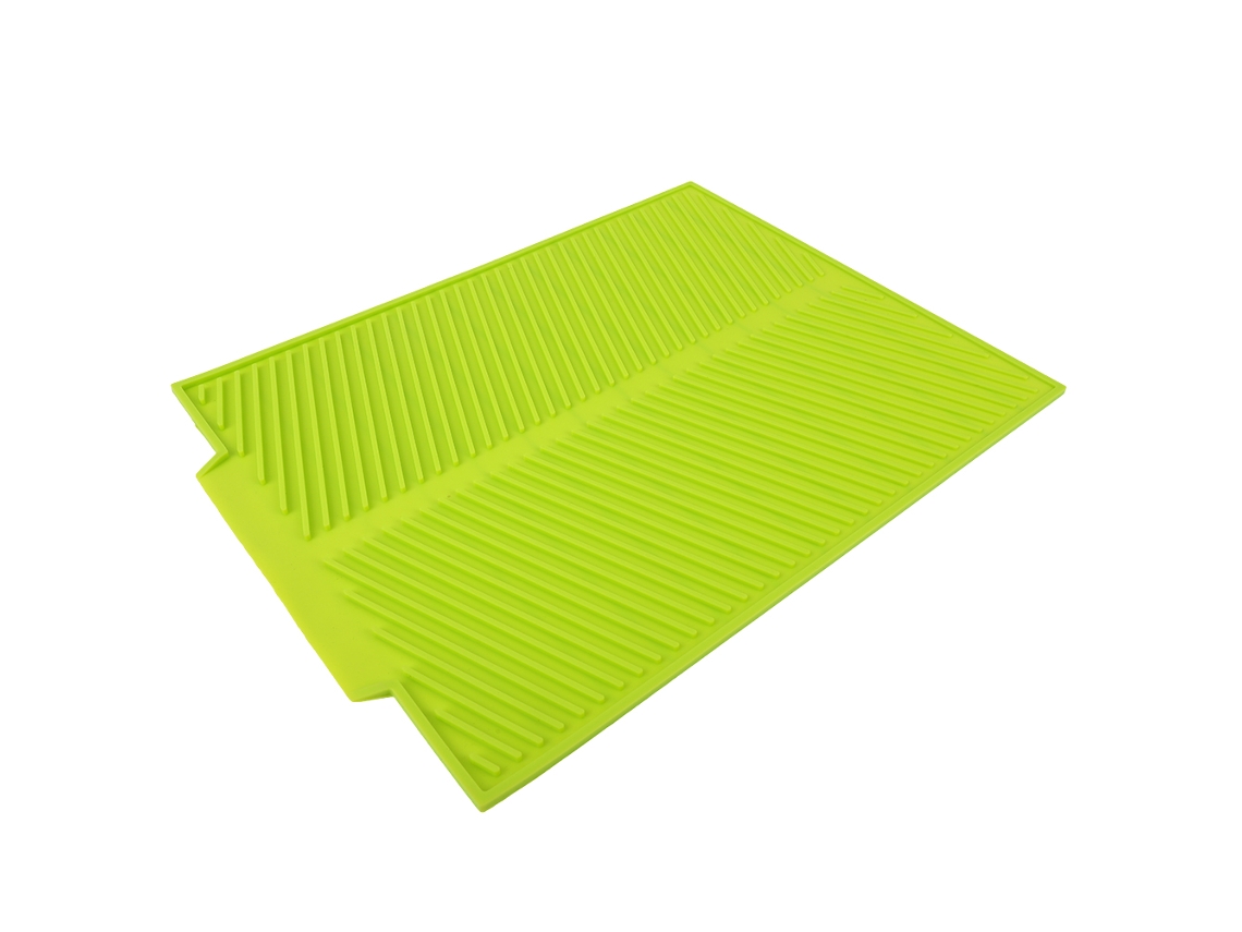 Estera de secado extra grande, almohadilla de silicona resistente al calor (verde) RNEMITERY