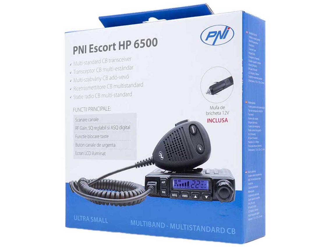 Autorradios PNI Estação de rádio cb kit asq + ml escort hp