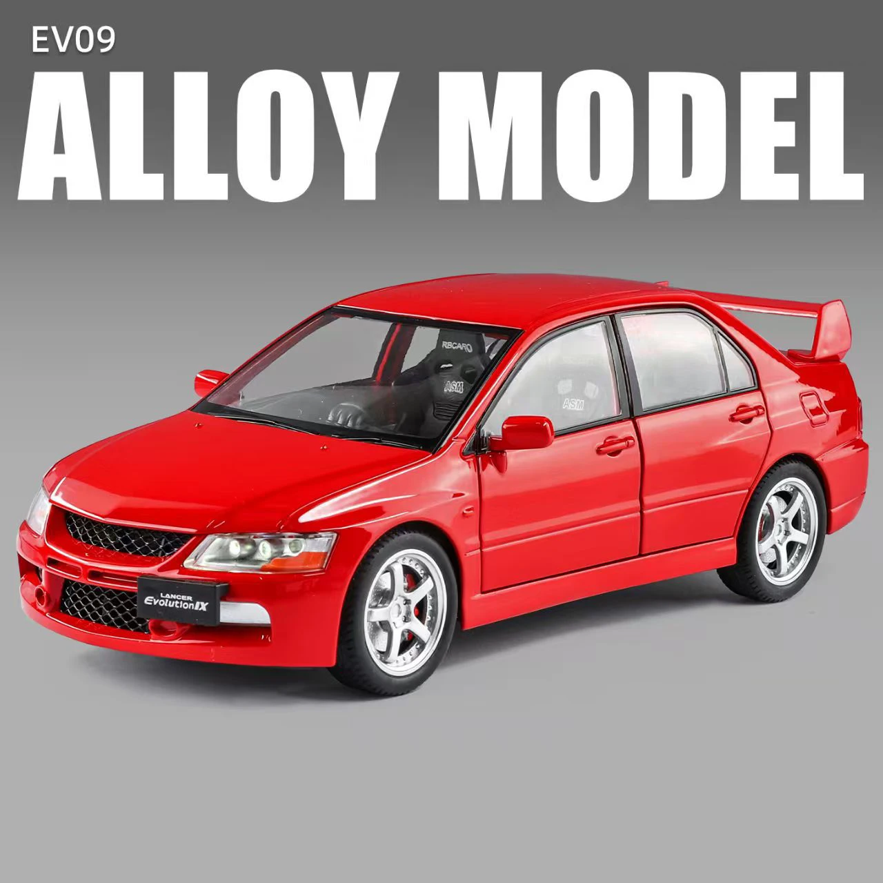 (rojo) Coche Modelo A Escala 1:24 Modificado, De Metal Fundido A Presión, Con Efectos De Sonido Y Luz - Un Juguete Para Niños