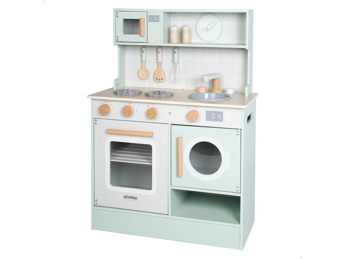 Cocinita de madera c/elementos interactivos y accesorios WOOMAX