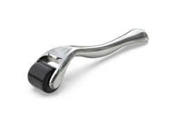 Derma Roller Con Mango De Metal Pulido, 540 Agujas, Para Reducción De Líneas Finas Y Cicatrices.