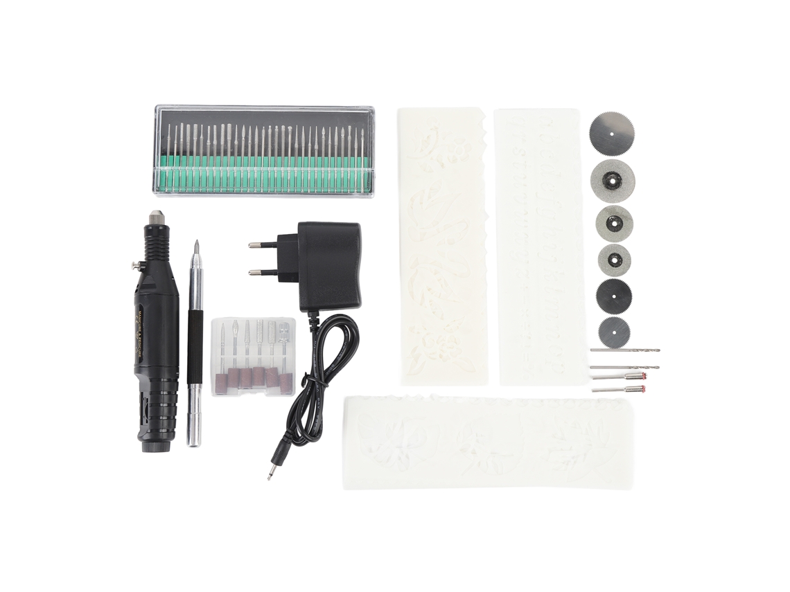 Lápiz De Grabado Eléctrico Con Cable, Herramienta Rotativa Multifuncional Para Joyería, Vidrio, Madera, Metal Y Plástico, Enchufe Europeo.