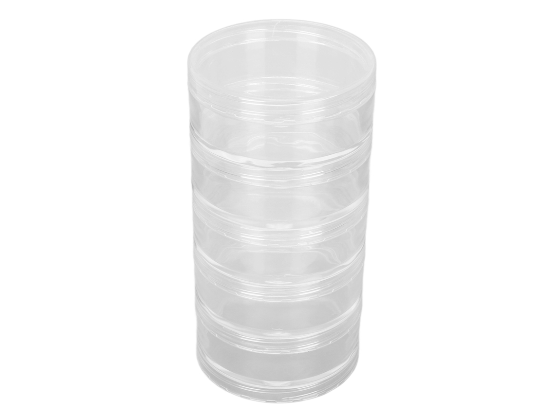 Caja De Almacenamiento Transparente De 5 Capas Para Piezas De Reloj, 2,7 Pulgadas