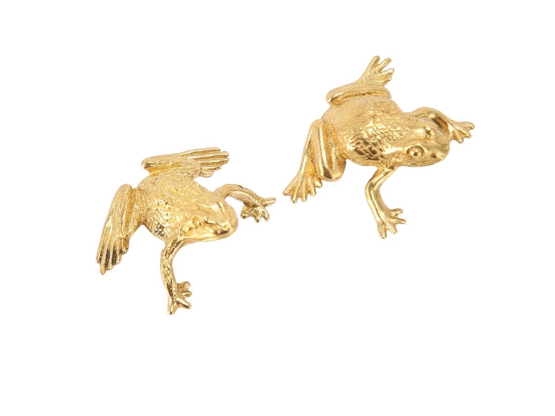 2pcs Sapo da Sorte Feng Shui de Cobre Retro Exquisito Decorativo Interior Riqueza