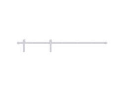 Herrajes para puertas correderas VIDAXL Blanco Acero  (183cm)