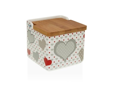 Salero Con Tapa Versa Sweet 12,2 X 11,5 X 12,2 Cm Cerámica