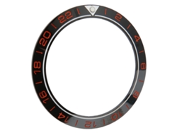Bisel De Cerámica Para Reloj De 41,5 Mm Con Inserto Negro Y Rojo