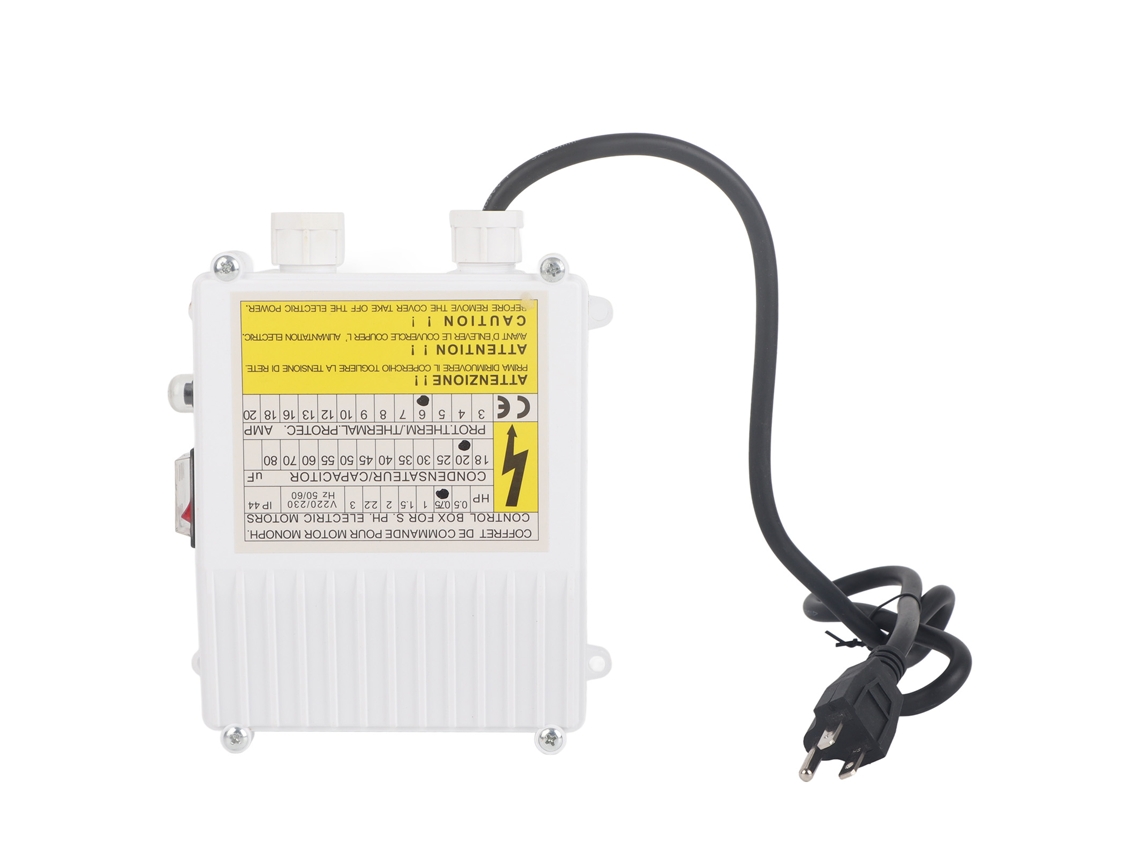 2026velora - Caja de control de bomba sumergible con protección térmica 0,55 kW 0,5 hp 110 V Enchufe estadounidense