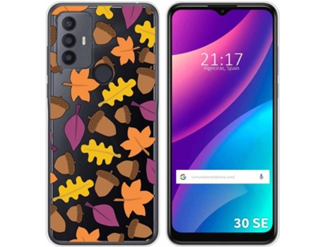 Carcasa para TCL 30 SE TUMUNDOSMARTPHONE Dibujos Transparente Otoño Multicolor