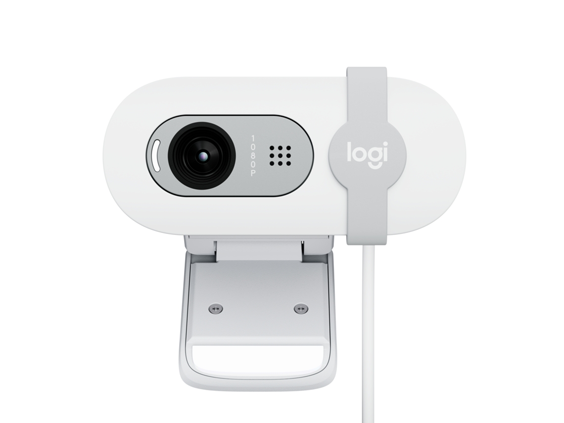 Webcam LOGITECH Brio 100 Blanca (Full HD - 1080p - Micrófono Integrado)