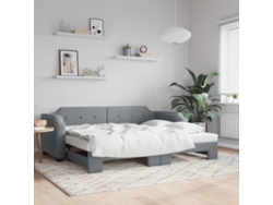Sofá Cama Nido Tela Gris Claro 90x200 Cm