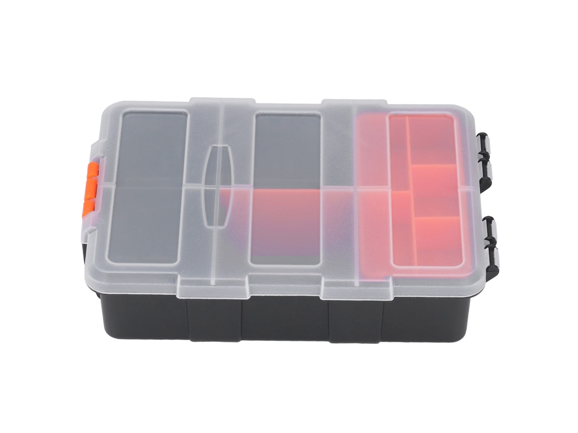 Caja De Almacenamiento Con Rejilla Para Piezas De Ferretería Y Herramientas, Diseño De Dos Capas En Pvc.