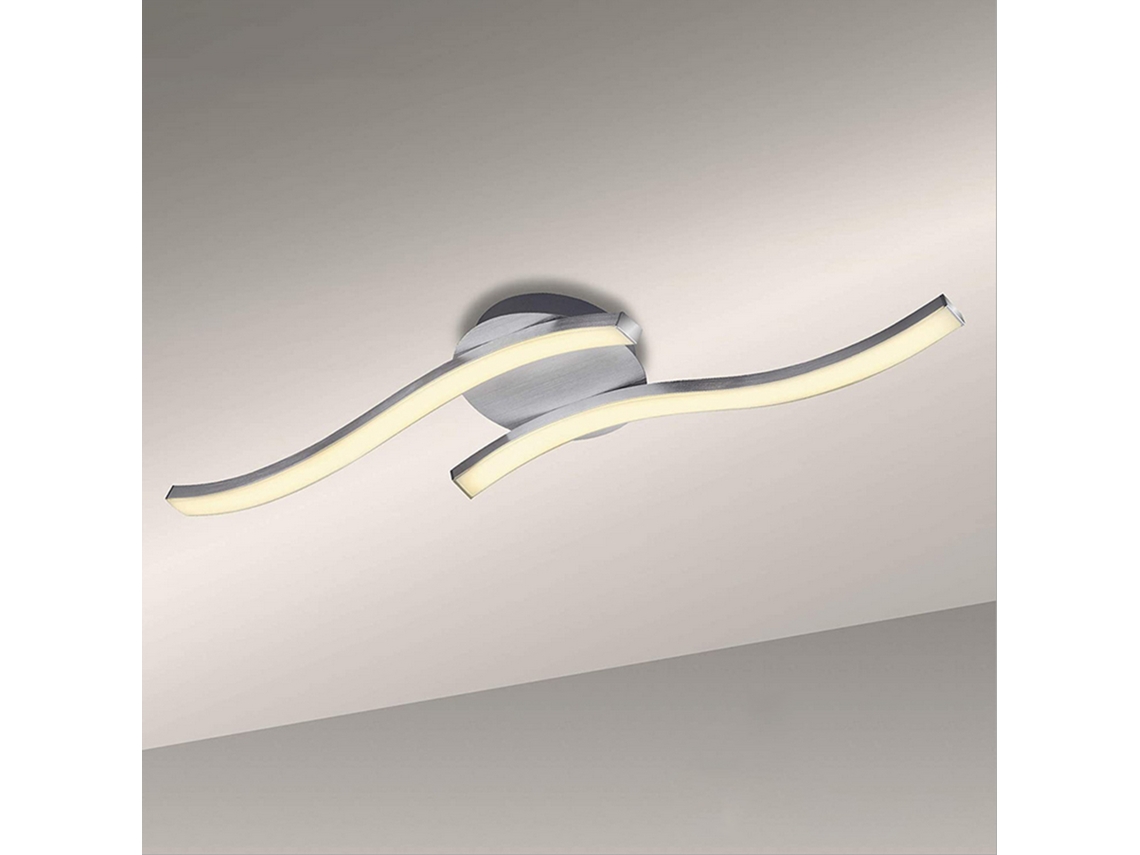 Lámpara De Techo Sencilla De Dos Brazos Con Luz Curva, 4000k, Para Dormitorio Y Sala De Estar.