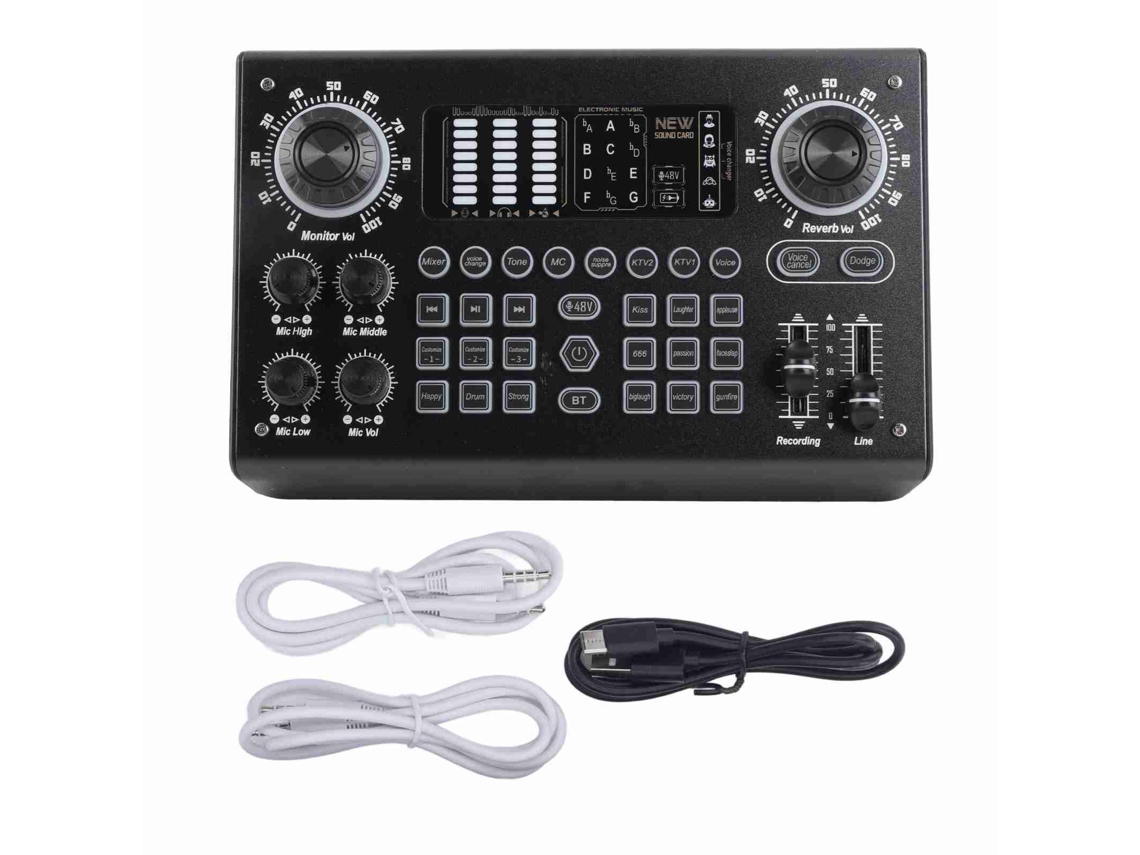 Panel De Mezcla De Audio Bluetooth Usb Profesional Para Grabación En Estudio Y Transmisión En Directo.