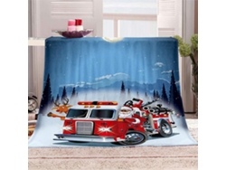 Manta de microfibra con estampado de Papá Noel, 150x200cm