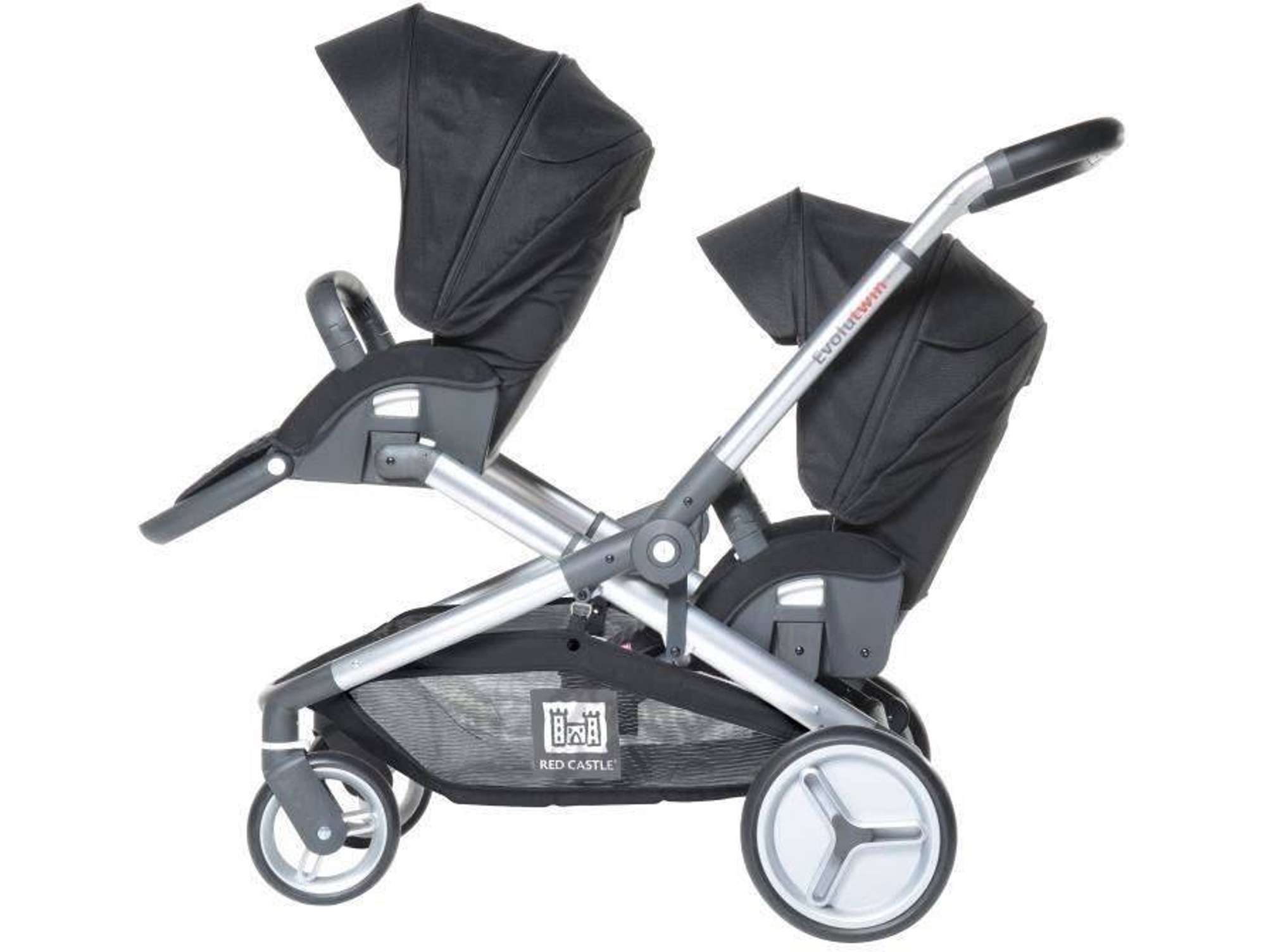 Carrito de Bebé Gemelos RED CASTLE Evolutwin Negro