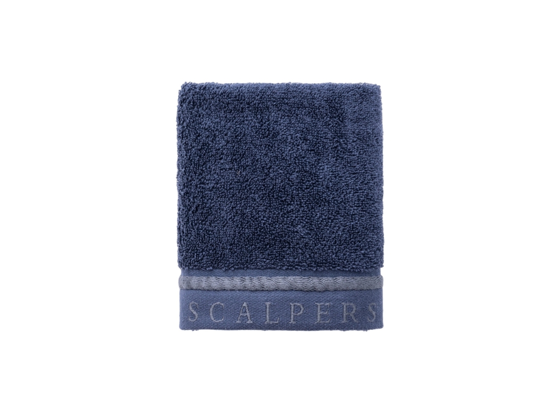 Toalla de Tocador 30x50cm en Algodón Azul Navy con Rayas SCALPERS