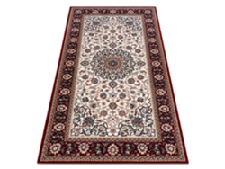 Alfombra Nain Ornamento, Marco 6635/51036 Beige/Burdeos (200 x 300 cm)