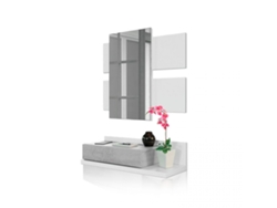 Mueble de recibidor Tekkan Blanco Artik (Blanco Mate) - Gris Cemento 75 x 116 x 29cm cm