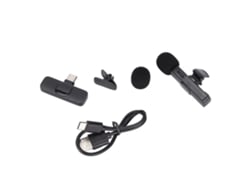 Microfone Sem Fio Lavalier Lapel Clip On Para Celular Gravação De Vídeo E Live Outdoor