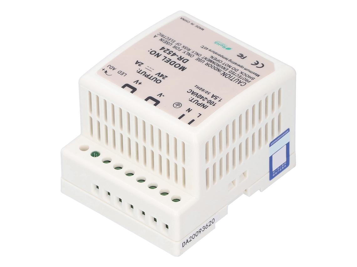 Omni-fuente De Alimentación Regulable Led De Interruptor Para Rail Din Dr-45-24 Para Gabinete De Control Eléctrico