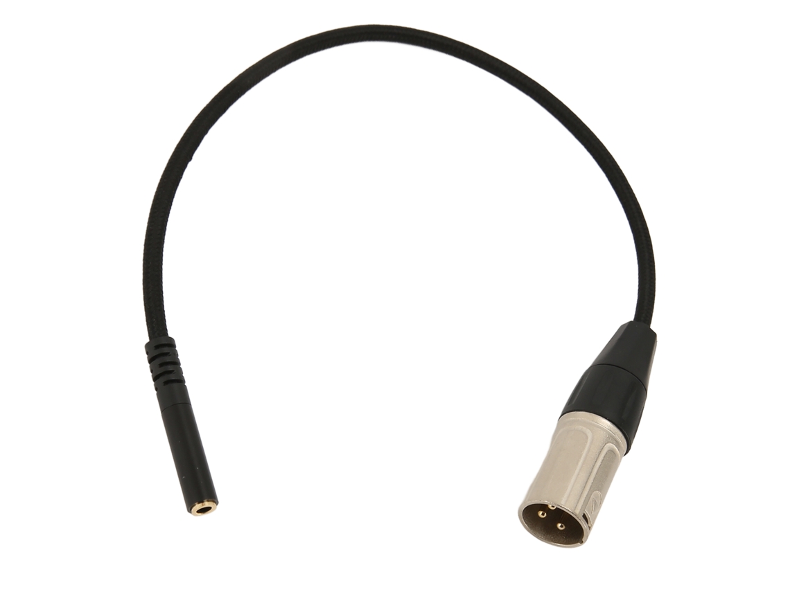 Cabo 1/8 Polegada Feminino Para Xlr Masculino 3.5mm Estéreo Adaptador Sem Ruído 30cm