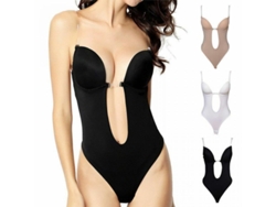 Faja Moldeadora Para Mujer, Escote En V Profundo, Sin Mangas, Sin Espalda, Con Copas Acolchadas, Invi Shaper Vgz