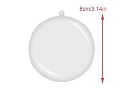 Bolas navideñas transparentes para decorar el árbol, adornos navideños rellenables. Hengjian
