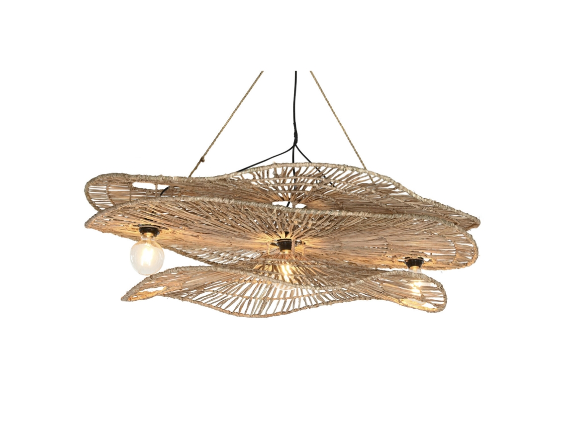 Lampara Techo Fibras Naturales 112x50x29cm