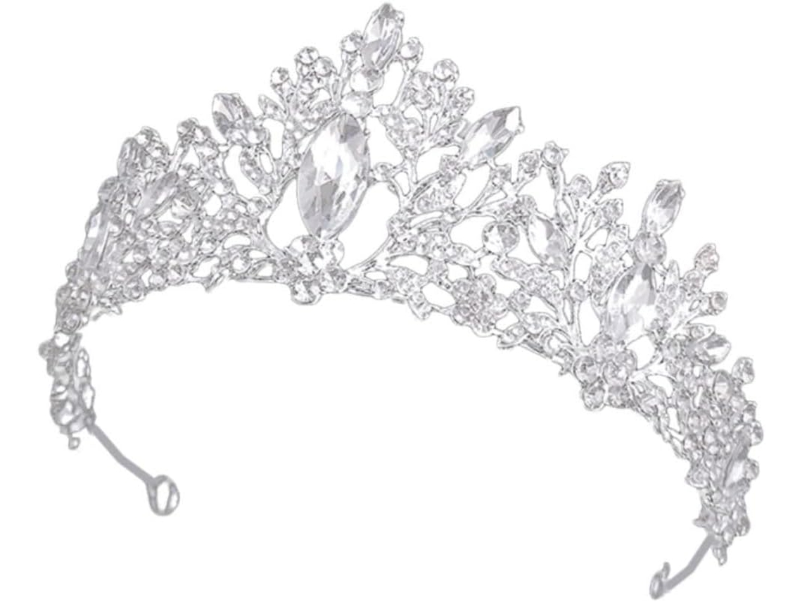 Corona Nupcial Con Forma De Rama Para Niña, Tiara Deslumbrante Para La Novia