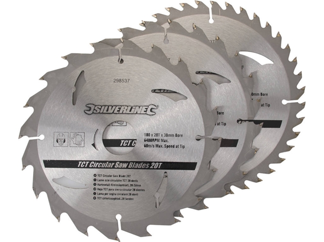 Conjunto de Discos para Sierra Circulares SILVERLINE 298537