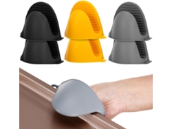 Mini Pinzas De Silicona Para Horno Con Agarre Seguro, 3 Pares Para Protección De Dedos Y Manipulació