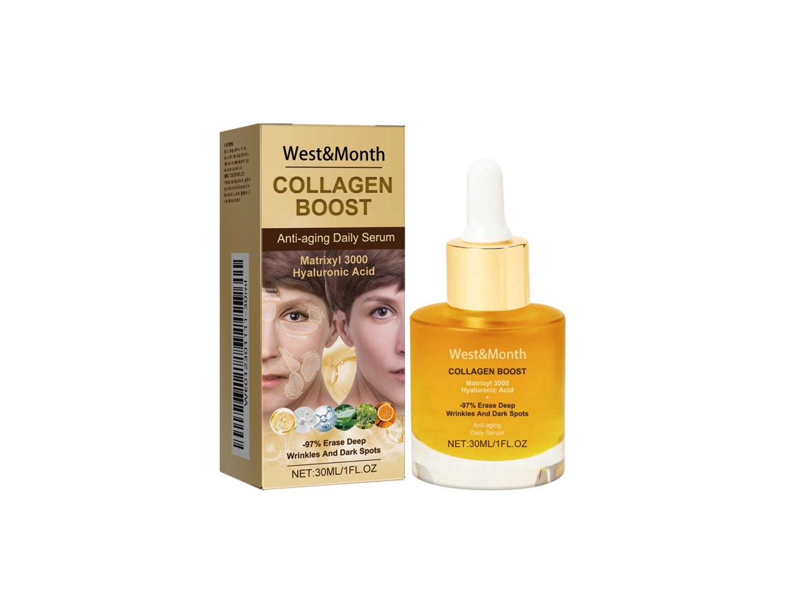 Sérum iluminador antiarrugas con colágeno.